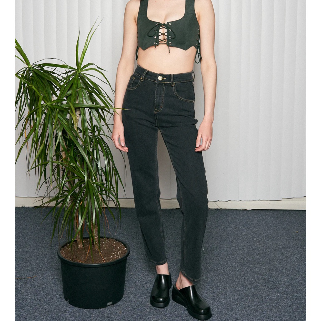 Fashion Brand Company Nap Jeans With Yellow Thread